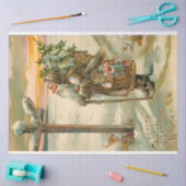  kerstman in sneeuw tissuepapier (Craft)