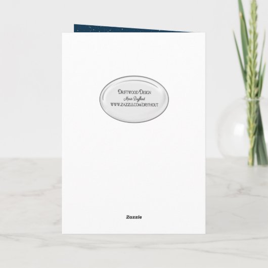 kerstman in Snowflakes Holiday Card Feestdagen Kaart (Achterkant)