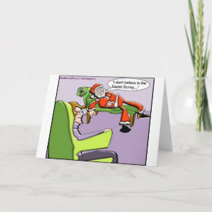 Kerstman in therapie Grappige kerstcadeaus & T-shi Feestdagen Kaart