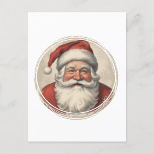 Kerstman in vintage stijl briefkaart