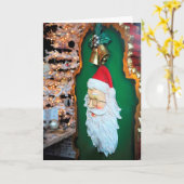 Kerstman in winkelruit kaart (Gele Bloem)