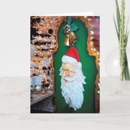 Kerstman in winkelruit  kaart