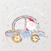 Kerstman in zijn auto met Kerstmis Raamsticker (Vel)