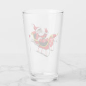 Kerstman in zijn lay glas (Achterkant)