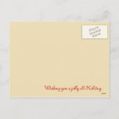 Kerstman in zijn werkplaats feestdagenkaart (Achterkant)