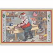 Kerstman in zijn workshop sticker (Voorkant)