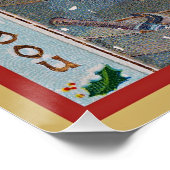 Kerstman in zijn Workshop, Vrolijk Kerstfeest, Perfect Poster (Hoek)