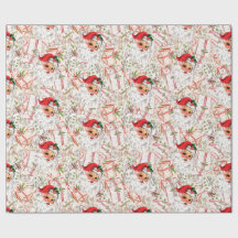 Kerstman Inpakpapier Vintage