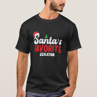 Kerstman is favoriete senator kerst pyjama t-shirt