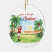 Kerstman is Kerstmis aan het golfen in Florida Keramisch Ornament (Links)