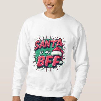 Kerstman is mijn beste vriend Kids Sweatshirt – Sc
