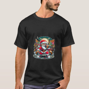 Kerstman Jammend Met Zijn Rendieren Hip Hop Gratis T-shirt