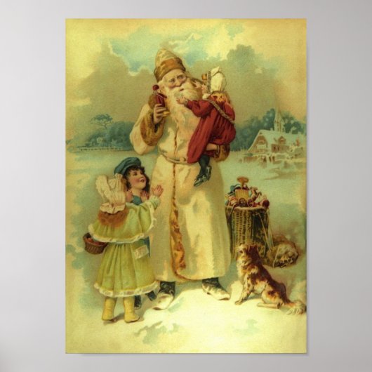 kerstman - jaren 1890 poster (Voorkant)
