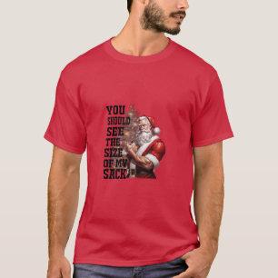 Kerstman, je moet de grootte van mijn zak t-shirt