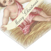 Kerstman Jezus in Manger Merry Kerstmis Korte Tafelloper (Hoek)