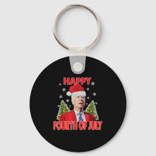 Kerstman Joe Biden Fijne 4e Juli Grappige Prettig  Sleutelhanger