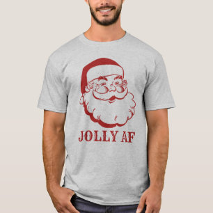 kerstman Jolly AF Funny Kerstmis T-shirt