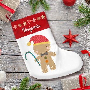 Kerstman Jonge Vakantiekoek Rode Rand Naam Kleine Kerstsok