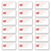 Kerstman Joy Bauble Individuele naam en adres Sticker (Voorkant)