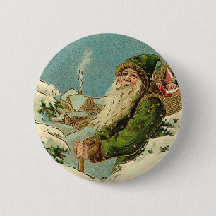 Kerstman - Joyeux Noel Ronde Button 5,7 Cm