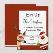 kerstman kaart (Voorkant / Achterkant)