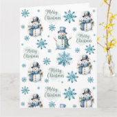 Kerstman Kaart (Gele Bloem)