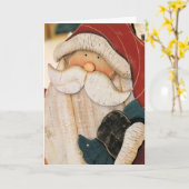 Kerstman Kaart (Gele Bloem)
