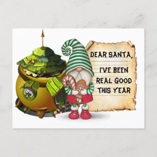 Kerstman Kabouter Briefkaart