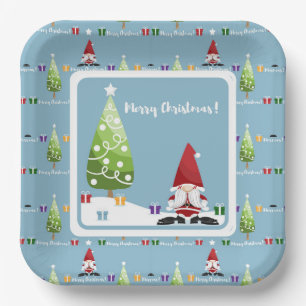 Kerstman Kabouter Voor Kerstmis Papieren Bord