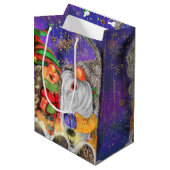 Kerstman Kabouters Geschenkentas Medium Cadeauzakje (Voorkant Gekanteld)