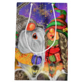 Kerstman Kabouters Geschenkentas Medium Cadeauzakje (Achterkant)