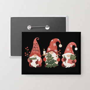 Kerstman Kabouters Kerstmis Funny Merry Christmas Button