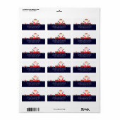 Kerstman kampeert kajakken Kerstmis Etiket (Full Sheet)