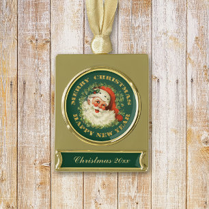 Kerstman Keepsake Kerst Verguld Banner Ornament