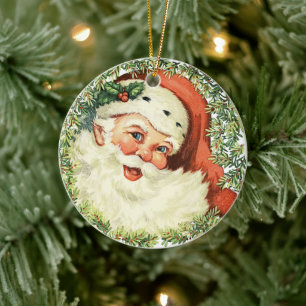 kerstman keramisch ornament