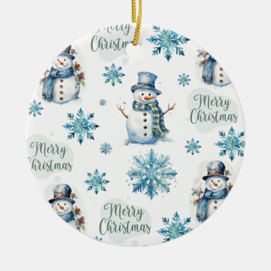 Kerstman Keramisch Ornament (Voorkant)