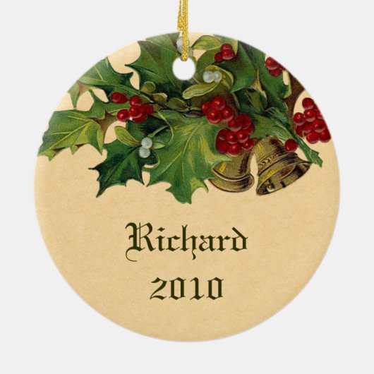  kerstman keramisch ornament (Achterkant)