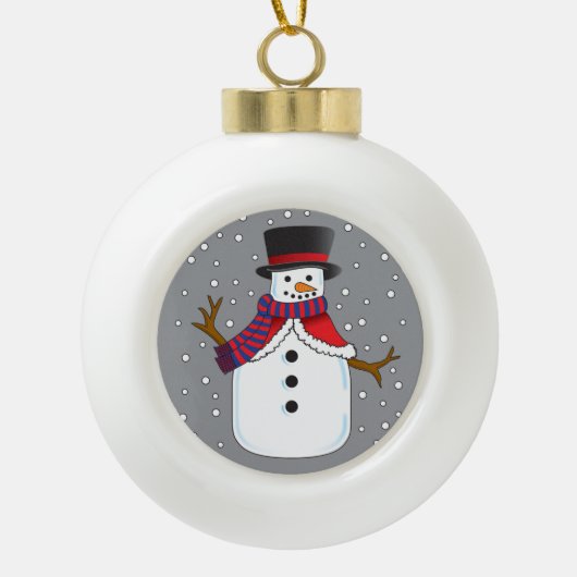 Kerstman Keramische Bal Ornament (Voorkant)