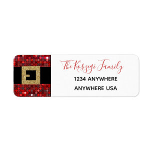 Kerstman Kerst adresetiketten, Etiket