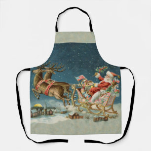 Kerstman Kerst Antique slee rendier Schort