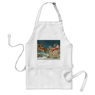 Kerstman Kerst Antique slee rendier Standaard Schort
