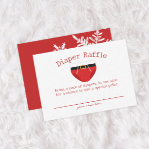 Kerstman Kerst Baby Shower Luier Raffle Kaart