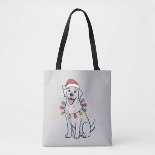 Kerstman Kerst Hond Liefhebber Labrador Retriever  Draagtas