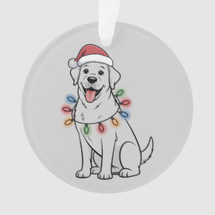 Kerstman Kerst Hond Liefhebber Labrador Retriever Ornament