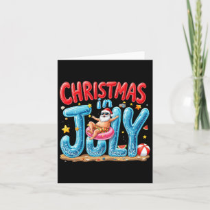 Kerstman Kerst in juli Zomer Vibes Beach X Kaart