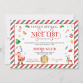 Kerstman Kerst Officiële Nice Lijst Certificaat Kaart (Voorkant)