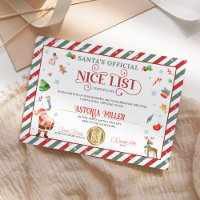 Kerstman Kerst Officiële Nice List Certificaat