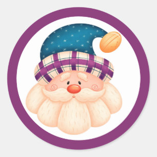 Kerstman Kerst Ronde Sticker