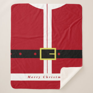 Kerstman Kerst Sherpa Deken