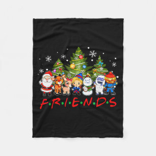 Kerstman Kerst Sinterklaas Vrienden Rudolf Sneeuwm Fleece Deken